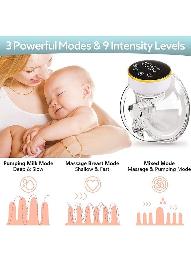 Gonice Wearable Breast Pump Double Hands Free Breastpumps Pain Free Silent Electric Breastfeeding Pump with Massage Mode USB Rechargeable Breast Pump Wireless Milk Extractor for Mom Breastpump  - Image 2