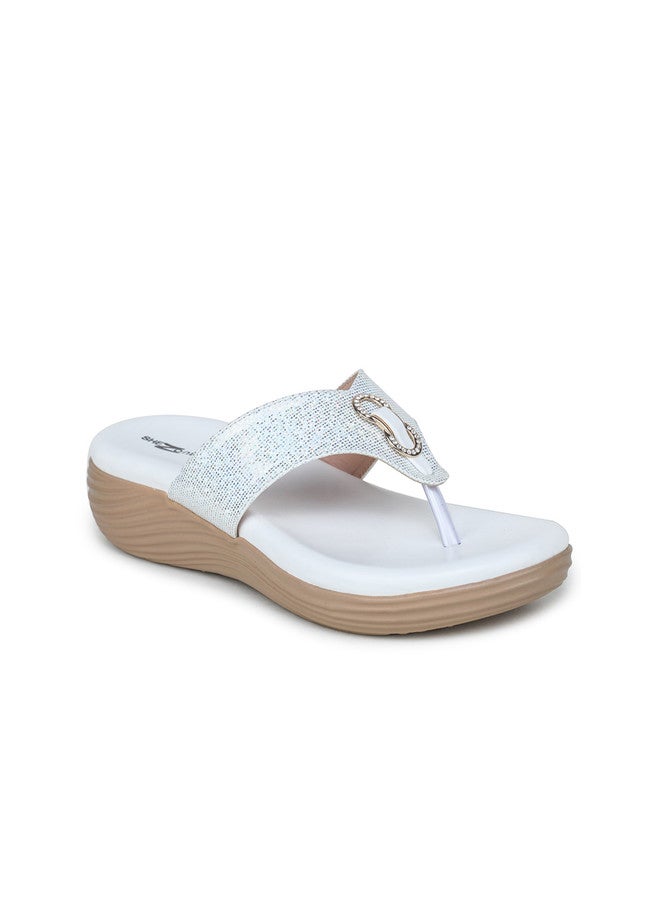 She Zone صنادل مريحة مفتوحة الأصابع مزينة للفتيات - Image 2