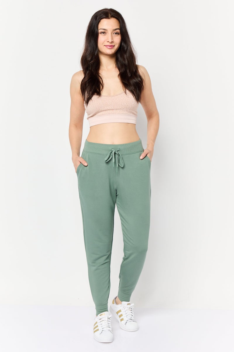 SKECHERS Women Sportswear Fit Outdoor Sweatpants, Sage Green - Image 4