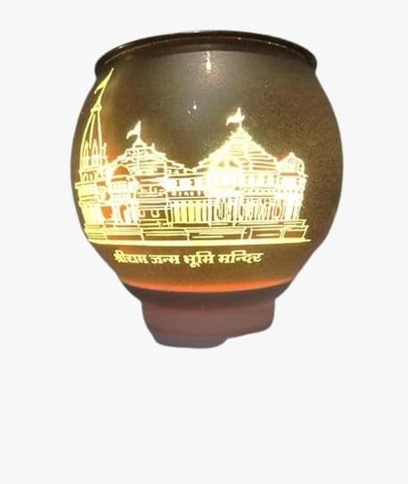 ASHAPURA CREATION Ceramic Kapur Dani Electrical Camphor Diffuser Home Fragrance Oil Burner Aroma Night Lamp Pcs1 Ram MandirJ
