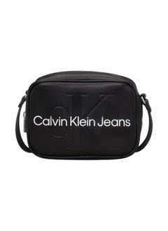 Calvin Klein Jeans Women's Crossbody Bag - Faux Leather, Black  - Image 1