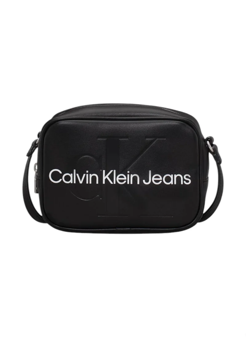 Calvin Klein Jeans Women's Crossbody Bag - Faux Leather, Black