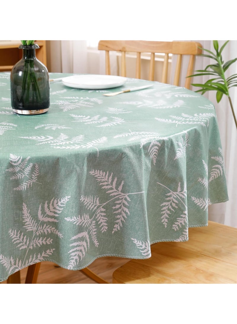 عام مفرش طاولة دائري من الفينيل، مع خلفية من الفانيلا مقاوم للماء والزيت، مفرش طاولة PVC مقاوم للبقع وقابل للمسح (قطر 60 بوصة) - Image 5