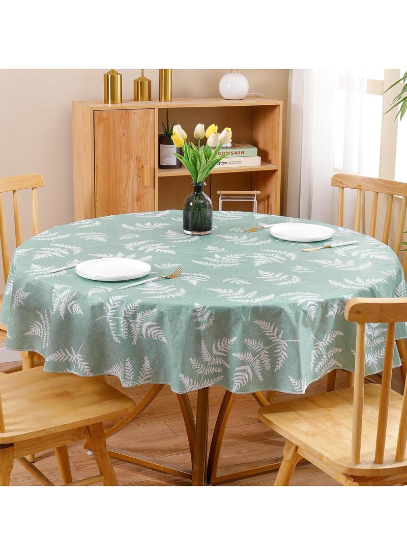 عام مفرش طاولة دائري من الفينيل، مع خلفية من الفانيلا مقاوم للماء والزيت، مفرش طاولة PVC مقاوم للبقع وقابل للمسح (قطر 60 بوصة) - Image 2