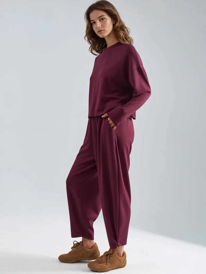 زوبعة طقم بلوزة وبنطلون سالوار من مودال تاتش مجموعة بيرسان