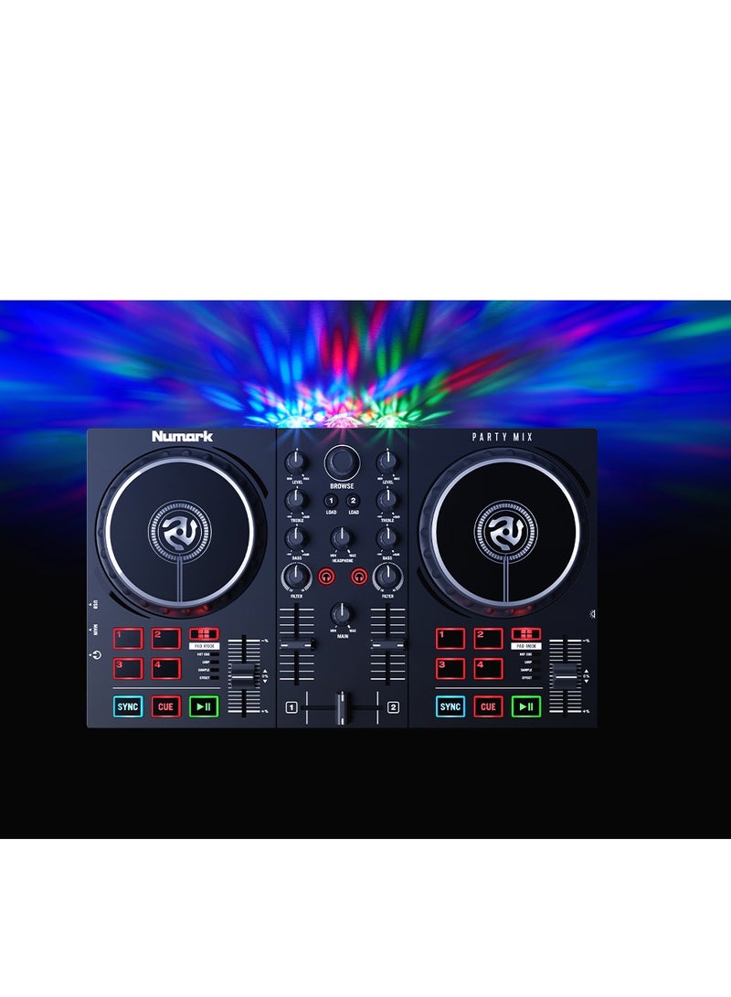 Numark Numark Party Mix II DJ Controller with Built-In Light Show  - Image 2