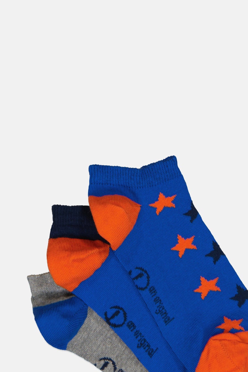 Original Penguin Kids Boy 5 Pairs Stripe Ankle Socks, Multicolor - Image 2