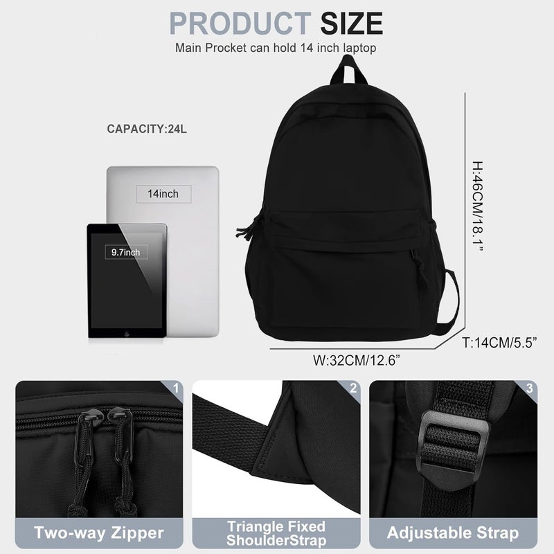 HALFMOON Unisex Anti-Theft College Bag for Girls Boys Men Women | 14 inch, Stylish and Trendy Collage Backpack Bags Man Woman Office use with Anti Theft Pocket & Small Pockets Inside - Image 2
