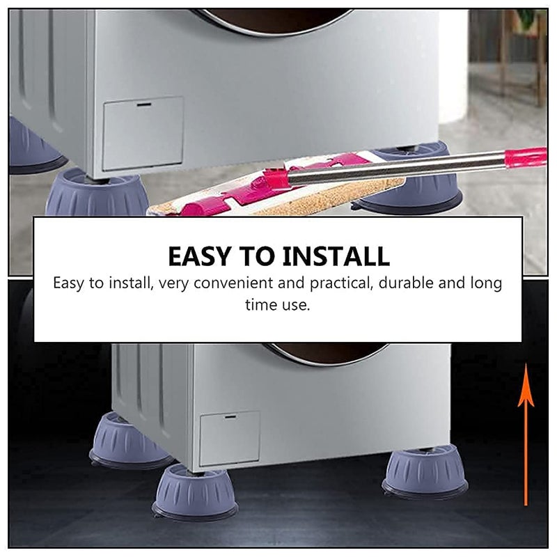 Holy Delight Holy Delight Washing Machine Anti Vibration Pads Washer Foot Pads Dryer Heightening Pads Stabilizer Support Stand for Home Furniture,Oven Stand Pad ;Grey;4 Pcs  - Image 5