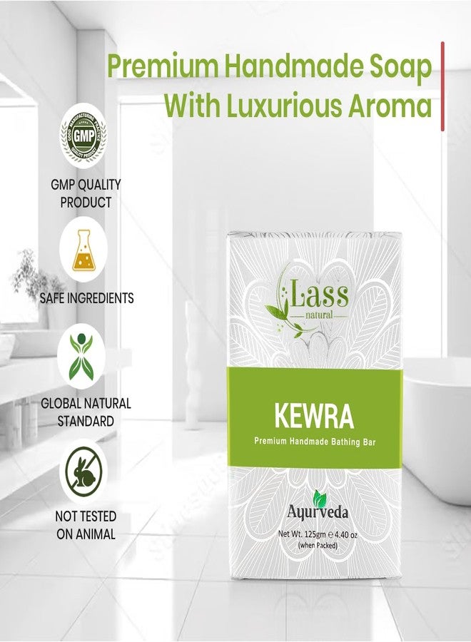 Lass Natural Kewra Handmade Bathing Bar Premium & Pure, Refreshing Aroma, Ideal For Skin Cleansing, Glowing & Nourishing - (125gm x 2) - Image 2