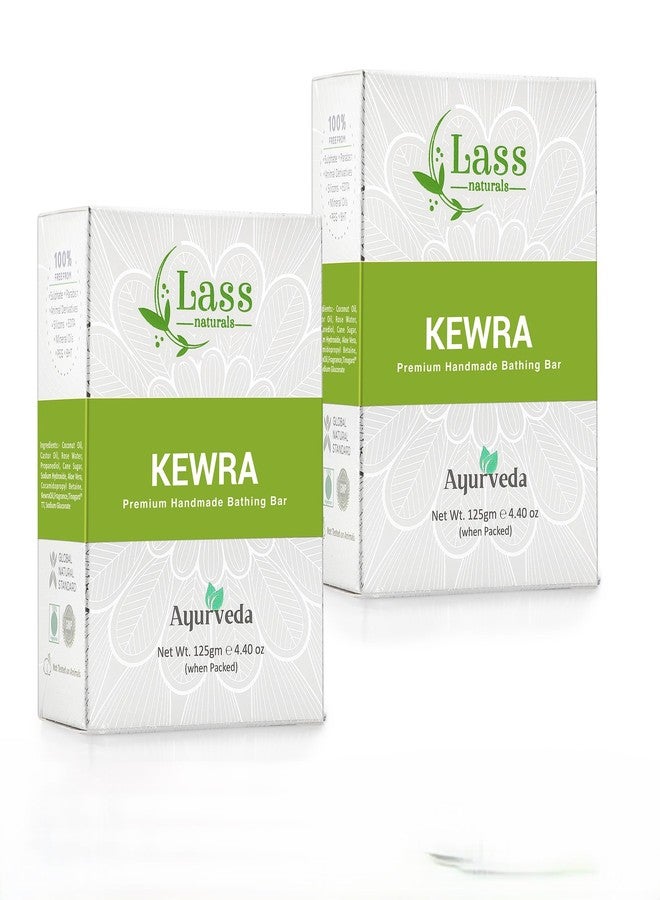 Lass Natural Kewra Handmade Bathing Bar Premium & Pure, Refreshing Aroma, Ideal For Skin Cleansing, Glowing & Nourishing - (125gm x 2) - Image 1