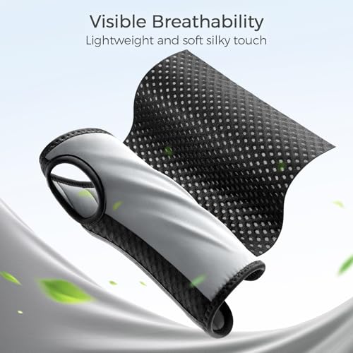 FREETOO Wrist Support Brace Left Hand for Tendonitis, Sprained Wrist, Strain, Pain Relief Wrist Splint for Carpal Tunnel, Arthritis, Wrist Immobilizer Fit Women and Men for Sleeping (S/M, Black/Grey) - Image 4