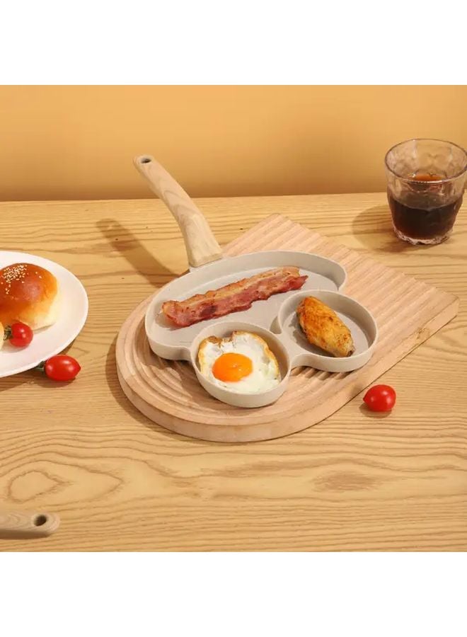 White Frog Fried Egg Pan Non Stick Ceramic Coating Cast Iron Dishwasher Safe - Image 2