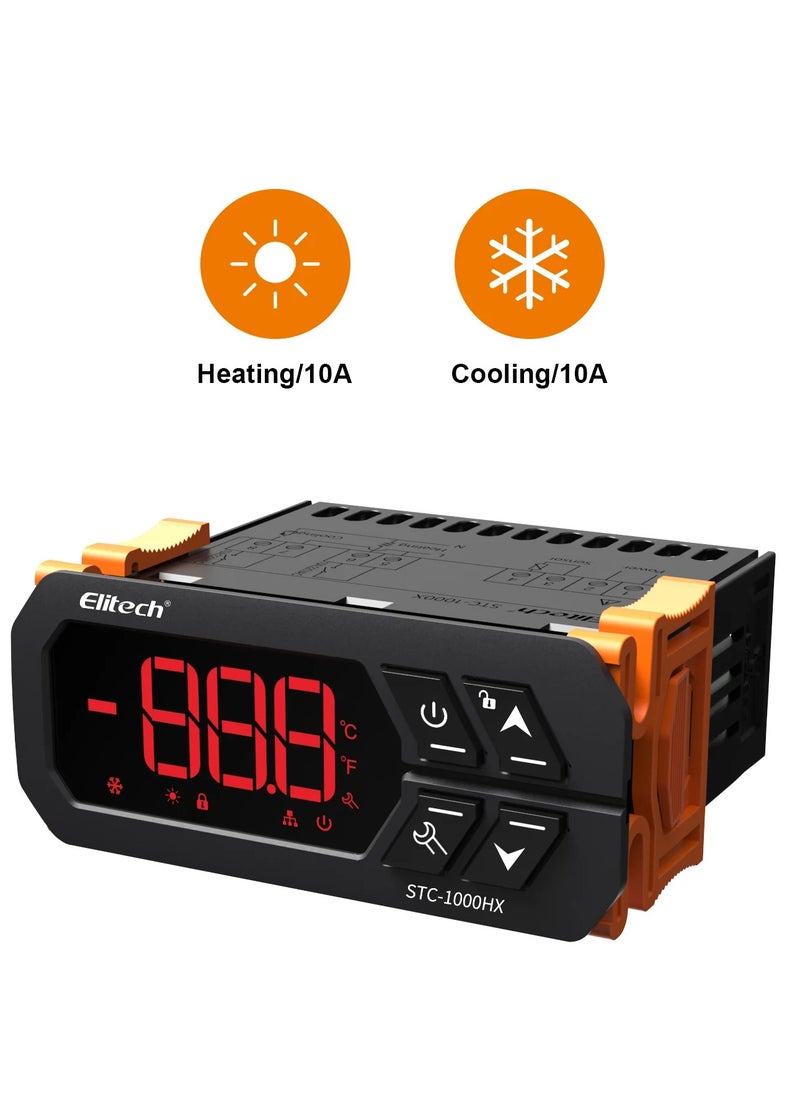 Elitech Elitech STC-1000HX Temperature Controller STC-1000 2nd Upgraded ℉⇋℃ Fahrenheit Celsius Switchable Origin Digital 110V Thermostat 2 Relays Advanced from STC-1000 New Panel 30% Larger  - Image 4