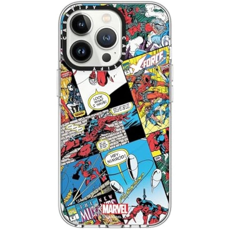 Casetify Clear iPhone 13 Pro Case 【Deadpool & Wolverine Co-Lab/Not Yellowing / 6.6ft Drop Protection/Magsafe】 - Comic Collage case - Clear - Image 1