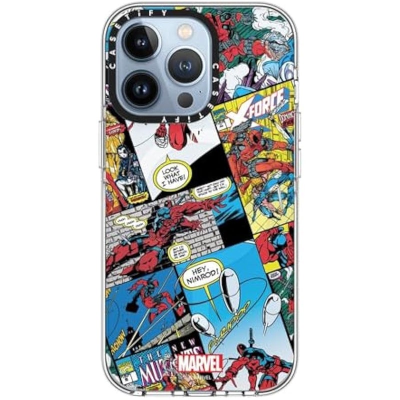 Casetify Clear iPhone 13 Pro Case 【Deadpool & Wolverine Co-Lab/Not Yellowing / 6.6ft Drop Protection/Magsafe】 - Comic Collage case - Clear - Image 2
