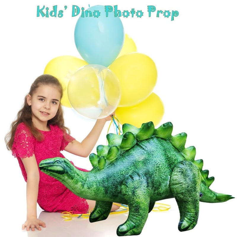 Jet Creations Stegosaurus Inflatable Dinosaur, 20" Tall x 46" Long, Emerald Green. Jurassic-Themed Toy for Ages 3+ - Perfect for Pool Play, Parties, Yard Decor, Stage or Photo Prop. 1 pc - Image 5