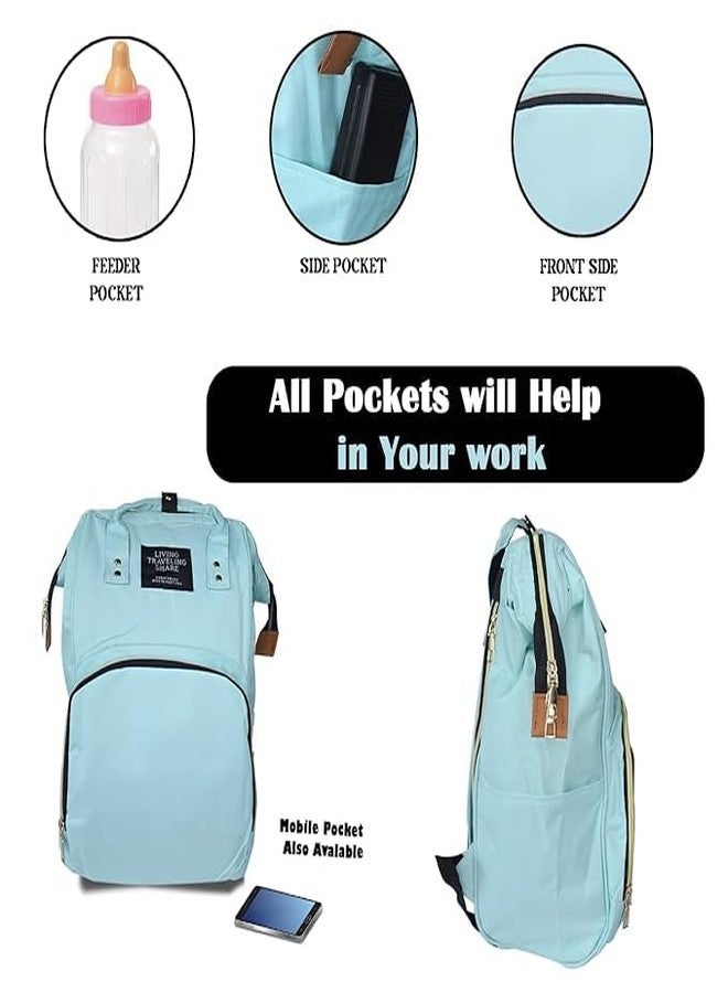 FULLY Baby Diaper Backpack | Waterproof Diaper Bags For Travel | Baby Backpack For Diapers, Milk Powder, Napkins, Wipes, Clothes and Baby Toys (Multicolor, M10) - Image 5