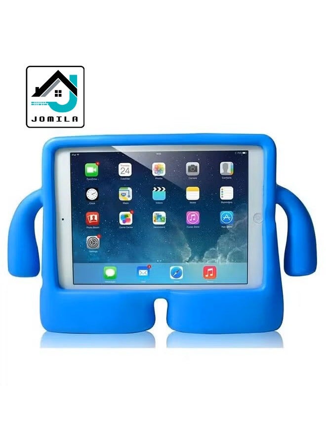 حافظة EVA ضد الصدمات للأطفال مع مقبض و قاعدة لـ iPad Air و Air 2 بحجم 9.7 بوصة، غطاء ساطع ومتين (أزرق)