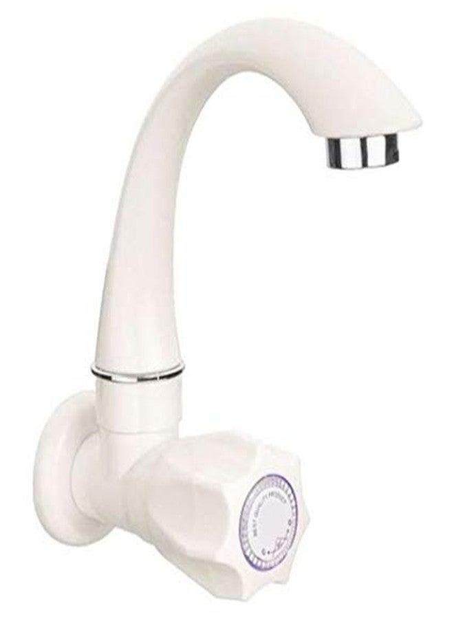 VME PVC Sink Cock tap for Kitchen Sink Faucet/Plastic Sink Cock tap Standard Size 1/2'' (15mm) White Pack of 2 - Image 3