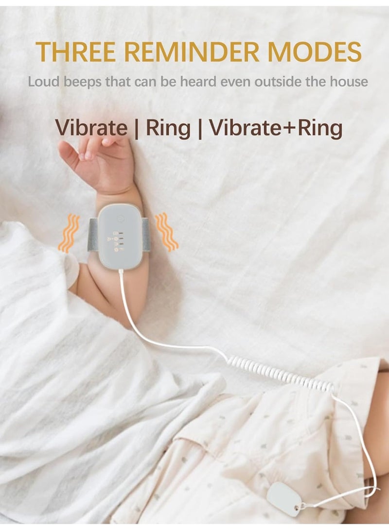 Bed Wetting Alarm for Boys Girls, Bedwetting Alarm System, USB Rechargeable, Loud Sound and Vibration, 3 Reminder Modes, Music Optional and Volume Control, Bed-wetting Sensor for Kids Adults (White) - Image 4