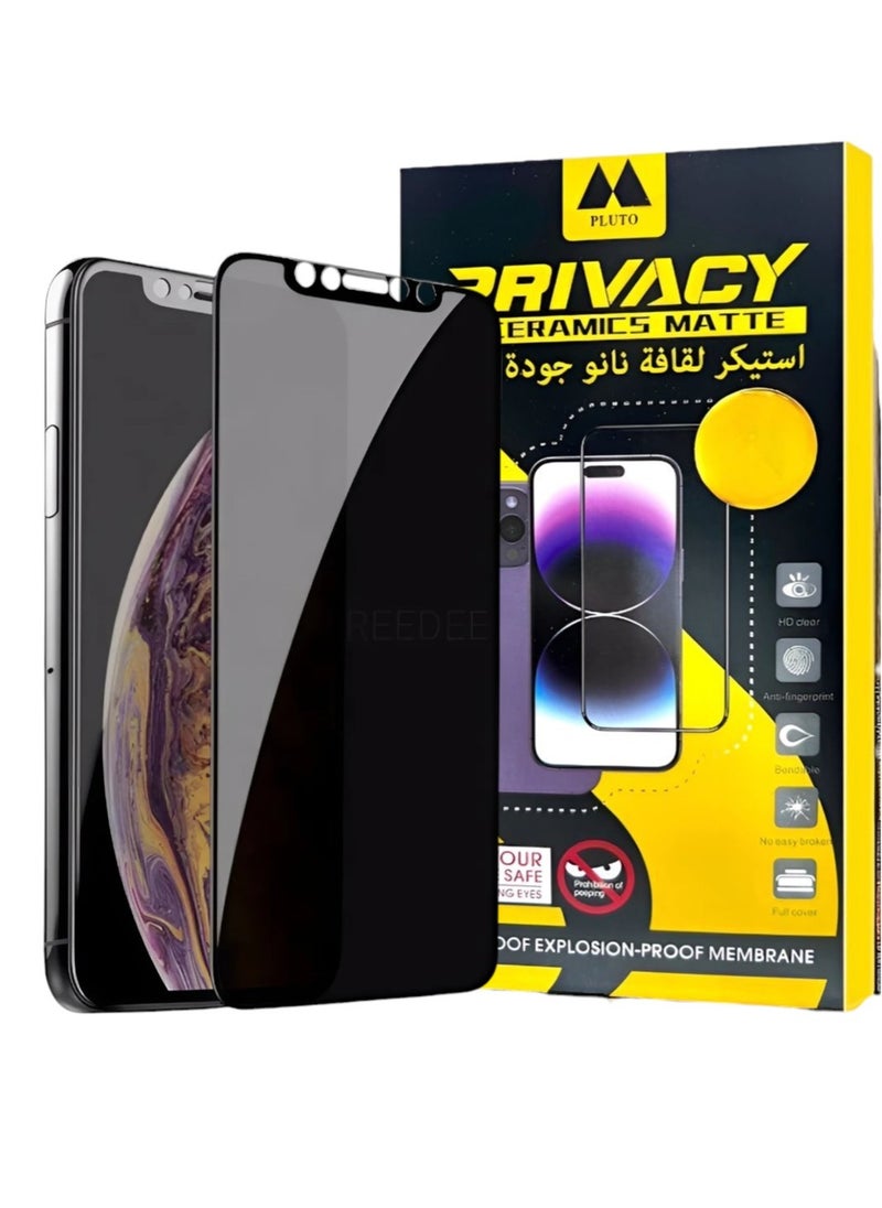 Pluto - Nano Anti-Spy Screen Protector for iPhone 12 Pro Max, to Protect Privacy (For iPhone) from Pluto, Maximum Screen Protector from Scratches and Breakage - Image 1
