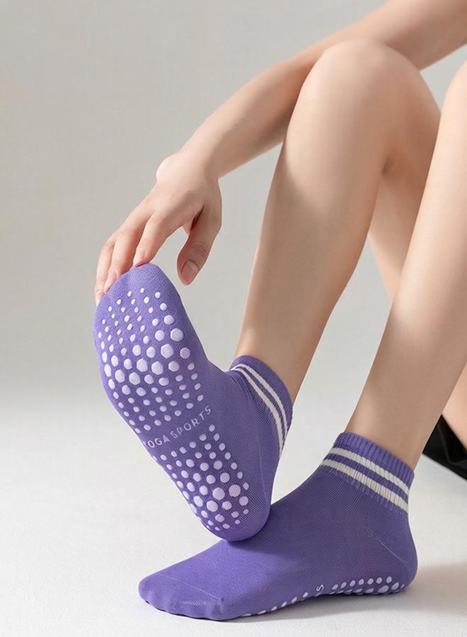 Styli Active Dual Stripe Ankle Length Silicon Pad Yoga Socks - Image 3