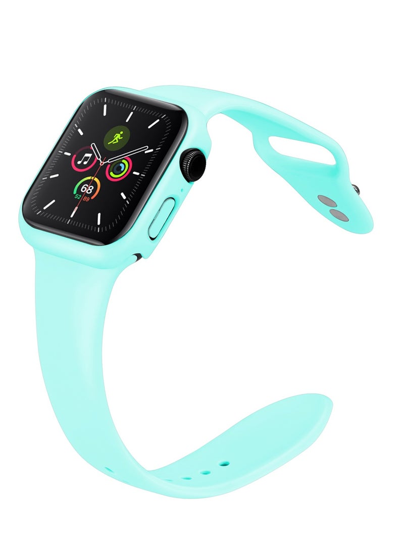 GULFLINK Silicone Watchbands 200mm Length with Protective Case Cover for Apple iWatch 7 41mm - Image 3