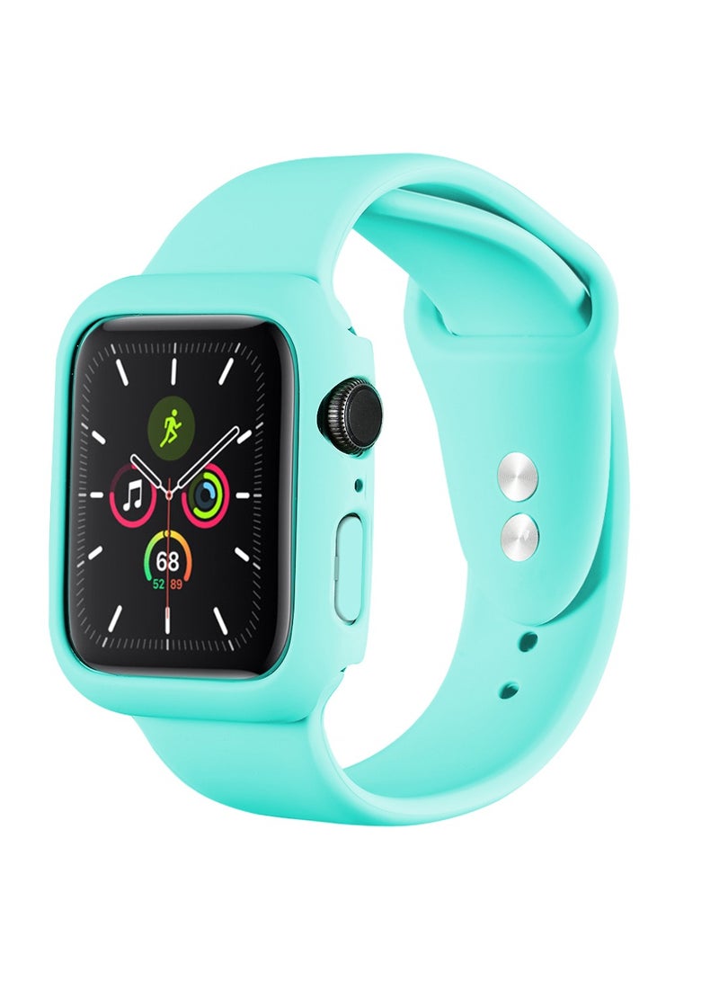 GULFLINK Silicone Watchbands 200mm Length with Protective Case Cover for Apple iWatch 7 41mm - Image 1