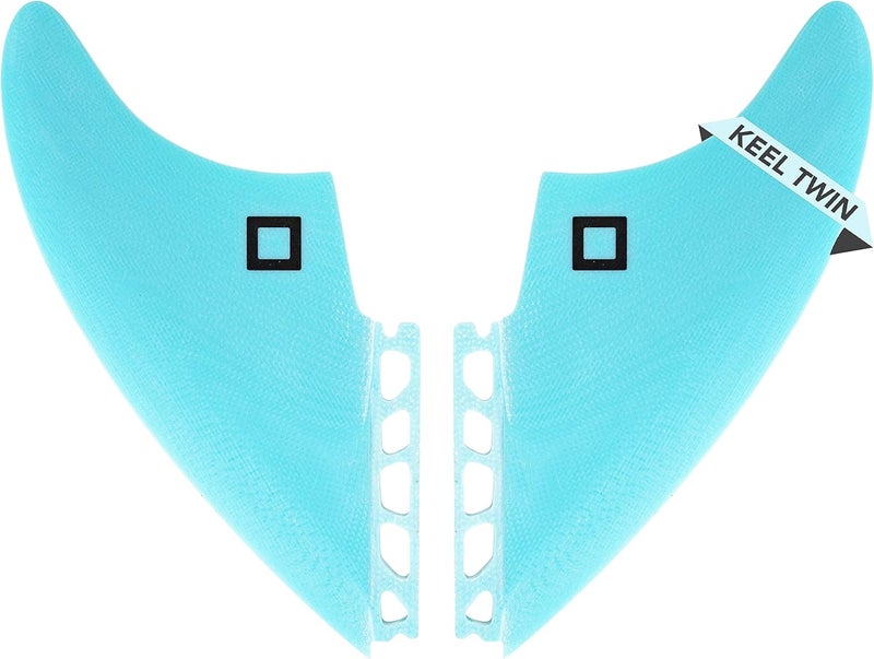 Surf Squared Twin, Thruster or Quad Fin Set - Solid Fiberglass for Lightweight Durability & Top Performance - Compatible with Futures Single Tab Surfboards - Image 1