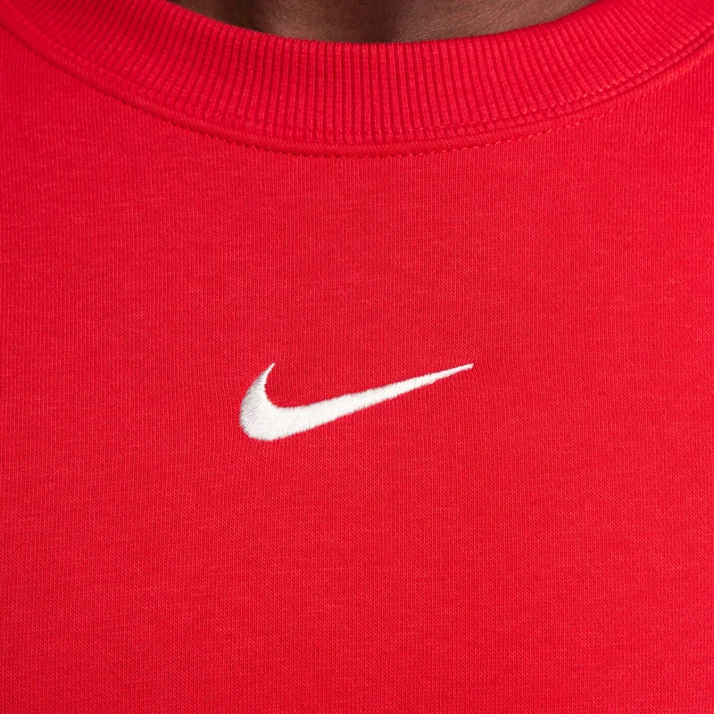 Nike Red Women's Sportswear Phoenix Fleece Sweatshirt for Women | Best Price UAE