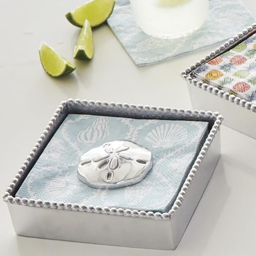 Mariposa Sand Dollar Beaded Napkin Box - Image 2