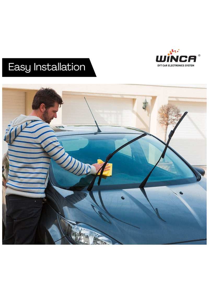 WINCA Premium Automotive Replacement Windshield Wiper Blades 2 Pair, Passenger and Driver Side All-Weather Beam Wiper Blades for Select Vehicle Models More Cars (24") - Image 3