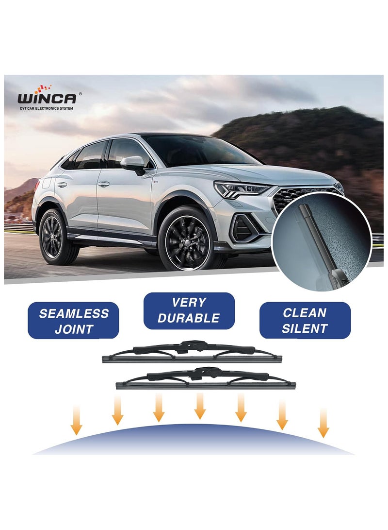 WINCA Premium Automotive Replacement Windshield Wiper Blades 2 Pair, Passenger and Driver Side All-Weather Beam Wiper Blades for Select Vehicle Models More Cars (24") - Image 5