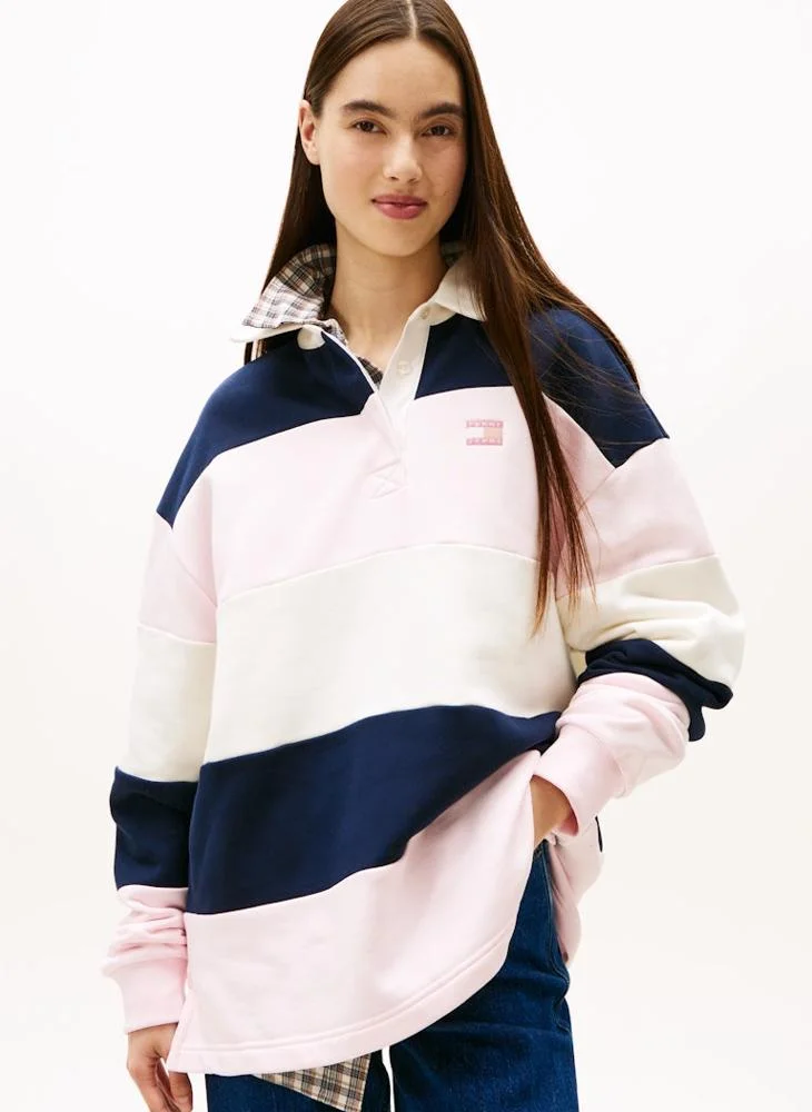 Casual Polo Sweatshirt