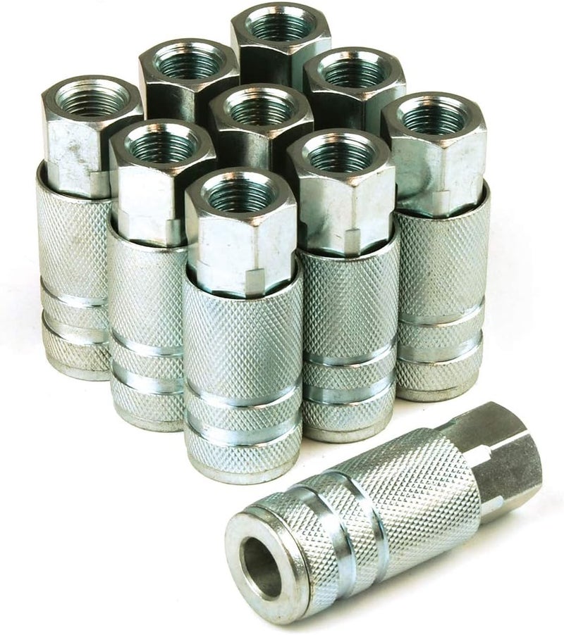 Primefit LC1414FSB10P Lincoln Steel Coupler 14 x 14 Female Bulk 10Pack - Image 1