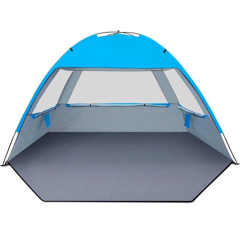 Gorich Beach Tent Sun Shelter for 3/4/6/8/10 Person with UPF 50ï¼‹ UV Protection, Lightweight & Easy Setup Beach Shade Canopy, Portable Beach Shade Tent Beach Cabana - Image 1