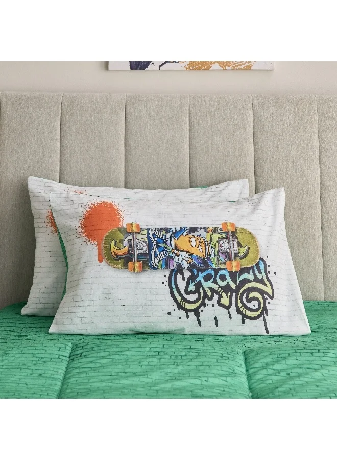 Home Box Tom Gearhead 2-Piece Freestyle Pillow Cover Set 50 x 75 cm