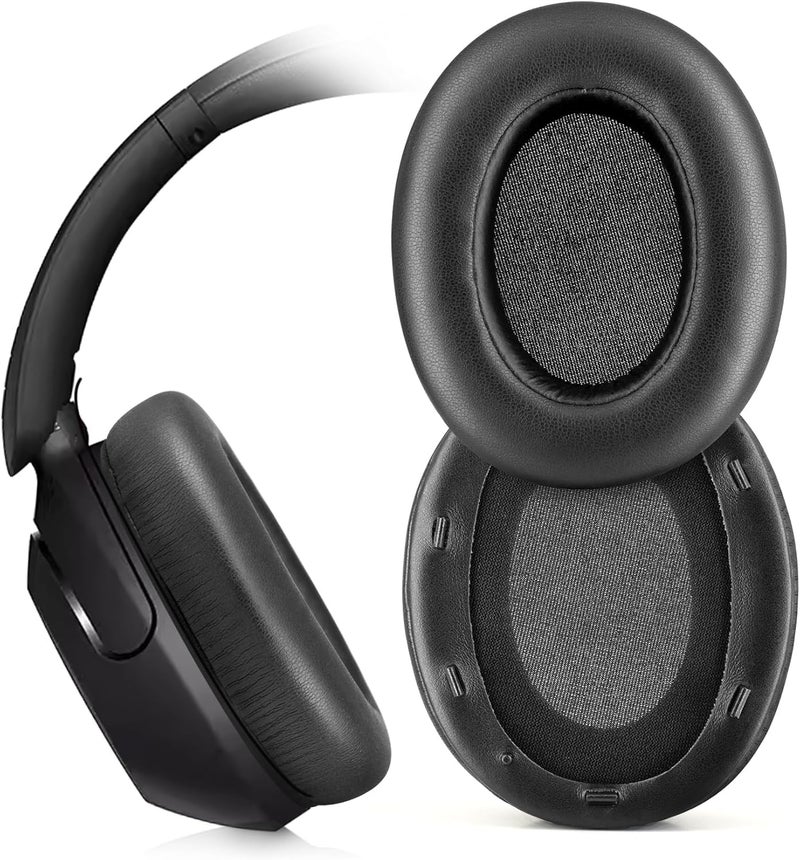Street27® Earpads Cushion Compatible with Sony WH-XB910 XB910N Wireless Headphones, Ear Pads with Soft Protein Leather High-Density Noise Cancelling Memory Foam Replacement Earmuffs (Black) - Image 5