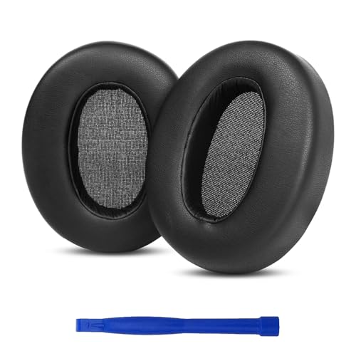 Street27® Earpads Cushion Compatible with Sony WH-XB910 XB910N Wireless Headphones, Ear Pads with Soft Protein Leather High-Density Noise Cancelling Memory Foam Replacement Earmuffs (Black) - Image 1