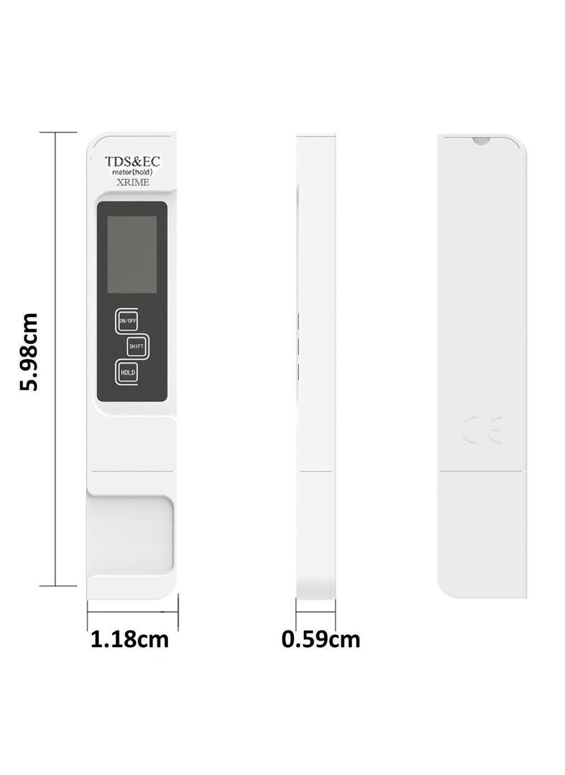 Smitex Smitex 3 in 1 LCD Tds Ec Water Temperature Meter Tester Filter Purity Pen Stick Ppm Tds Ec Meter tds Meter for ro Water Testing tds Meter for Water Testing in Home  - Image 2