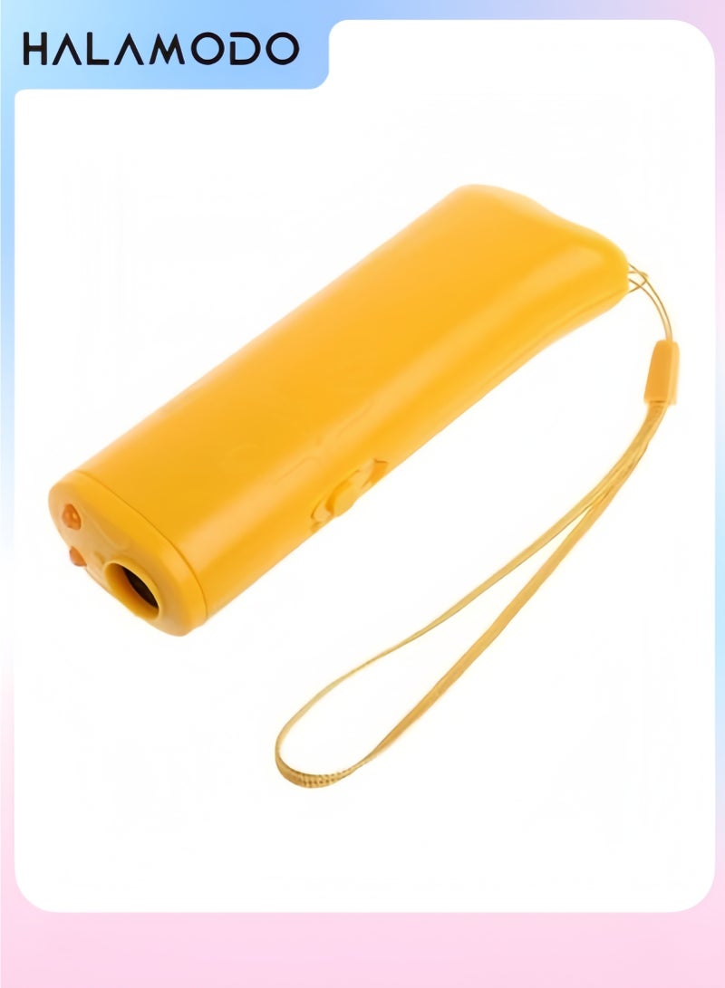 Ultrasonic Dog Repeller And Trainer Device Yellow 5 x 1.8 x 1inch