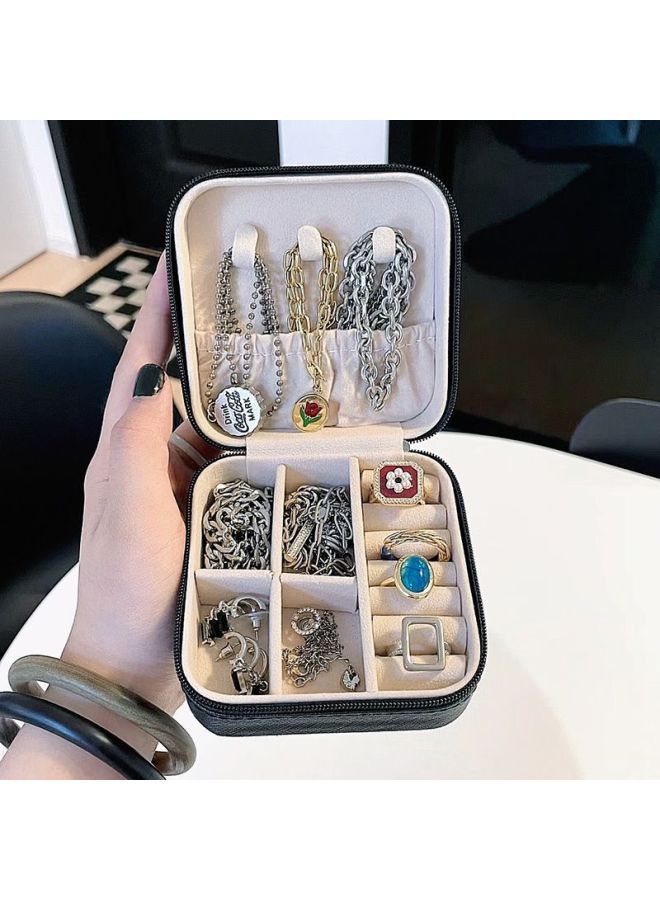 elry Storage Box Small Portable Travel Anti-oxidation Exquisite Earrings Necklace Ring Bracelet elry Box