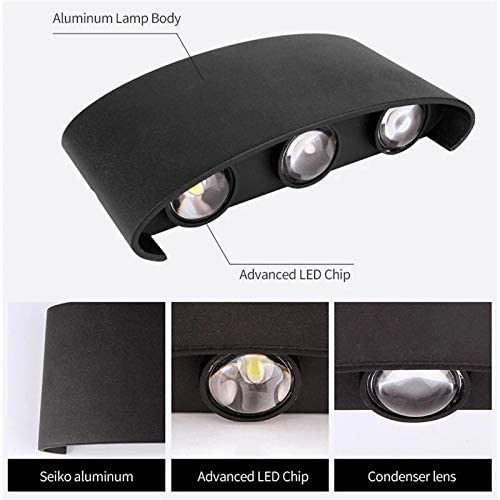 Groeien 6 watts LED Waterproof Indoor/ Outdoor Up Down Wall Lamp (Warm White,Metal) - Image 2