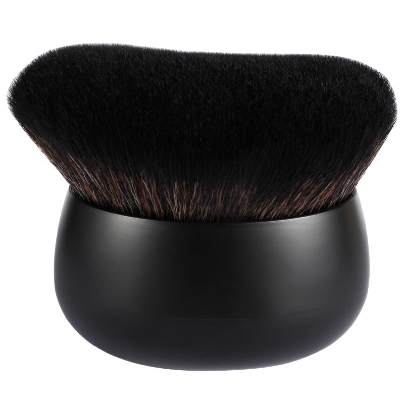 BEAUTYFACTOR Extra Large Body Makeup Brush for Self Tanner 75mm Leg Makeup Bronzer Blend Kabuki Brush Ultra Soft Dense Vegan Bristles for Body Makeup Oval Face Back Tattoo Cover up Wet Dry Use Black - Image 3