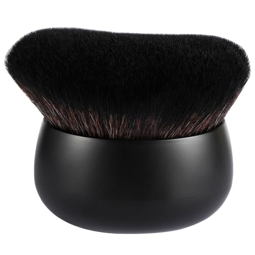 BEAUTYFACTOR Extra Large Body Makeup Brush for Self Tanner 75mm Leg Makeup Bronzer Blend Kabuki Brush Ultra Soft Dense Vegan Bristles for Body Makeup Oval Face Back Tattoo Cover up Wet Dry Use Black - Image 1