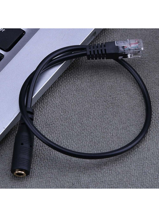 NIBEMINENT 3.5mm Audio Jack Female To Male RJ9 Plug Adapter Converter Cable Black  - Image 3
