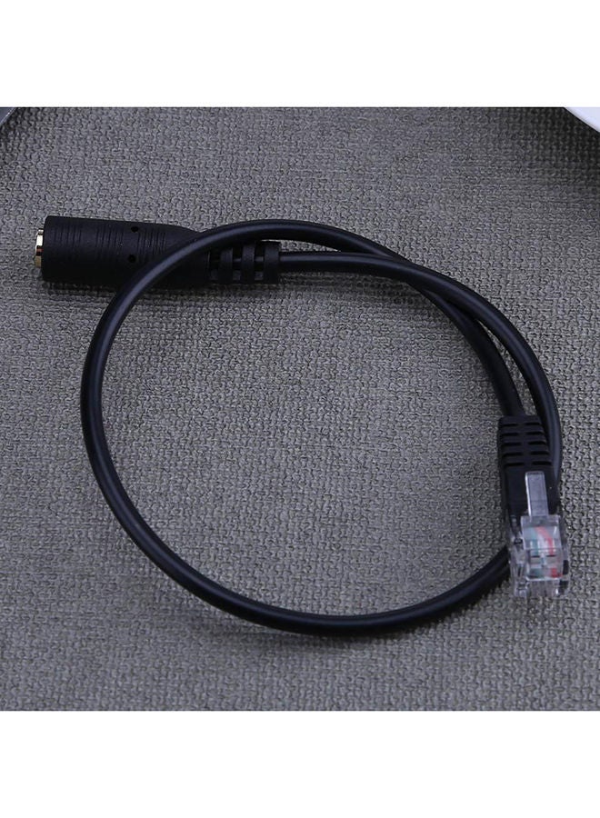 NIBEMINENT 3.5mm Audio Jack Female To Male RJ9 Plug Adapter Converter Cable Black  - Image 2