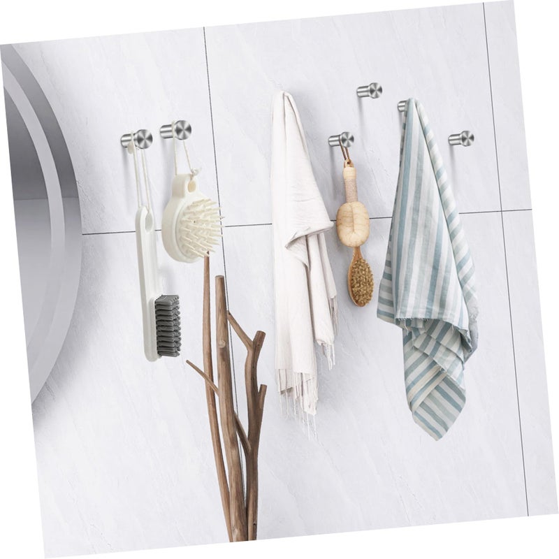 Stainless Steel Bathroom Towel Hooks Heavy Duty Wall Mount for Towels Coats and Bags - Image 5