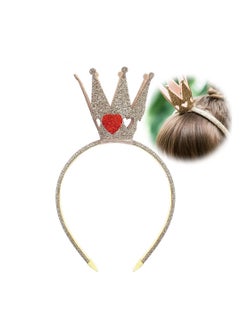 Gold Tiny Queen of Hearts Crown, Queen of Hearts Costumes, Alice in Wonderland Cosplay, and Villains Costumes, Ideal Costume Accessories for Women